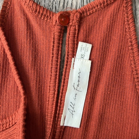 All In Favor Jumpsuit Orange Romper Jumpsuit Size Extra Small High Neck Pockets - Picture 8 of 12